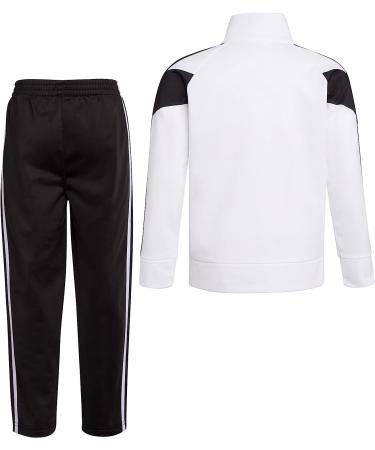 adidas Boys 2 Piece Colorblock Tricot Track Set Size 7 - White - Buy Online on GoSupps.com