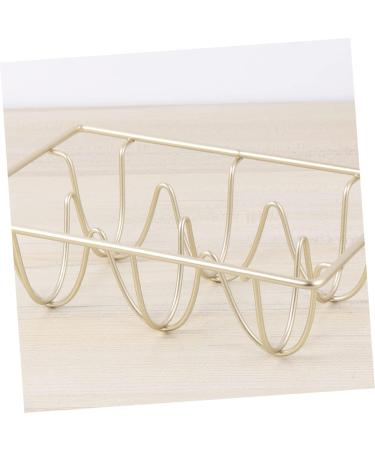 Mikikit Decorative Egg Holder Stackable Egg Holder for Refrigerator Egg Tray Wrought Iron Represent Golden 12*8CM - Buy Online on GoSupps.com