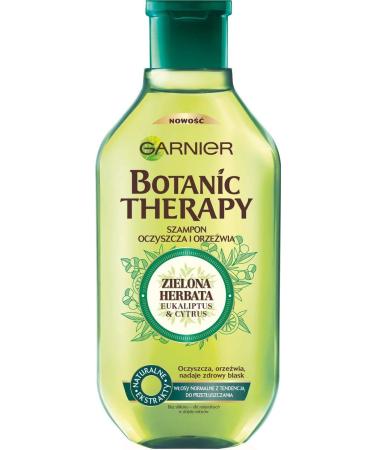 Garnier Botanic Therapy Green Tea, Eucalyptus & Citrus Shampoo for normal hair with a tendency to become oily, invigorating and purifying, 400 ml