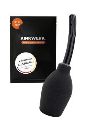 KINKWERK intimate shower 310ml | Anal shower & vaginal shower made of self-friendly silicone | also suitable for beginners | 310 ml black