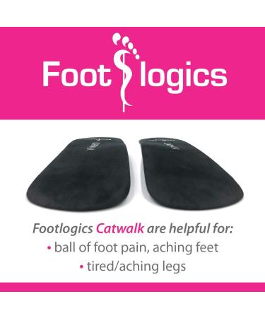 Footlogics 3/4 Length Orthotic Pad Insoles - Arch Support for Plantar Fasciitis & Flat Feet - Catwalk Pair - Men's 6-7.5, Women's 7.5-9 - Buy Online on GoSupps.com