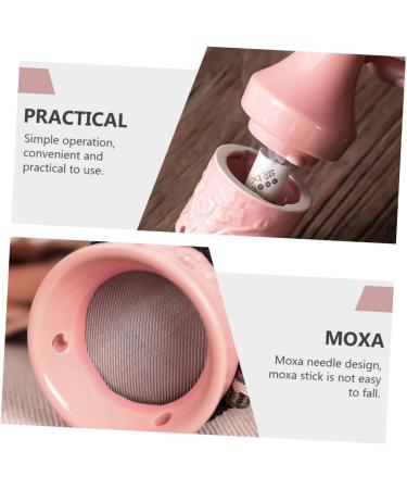 FOMIYES Peach Blossom Moxibustion Ceramic Bottle - Unique Moxa Heating Tank for Muscle Relief - Pink Moxibustion Pot for International Shipping - Buy Online on GoSupps.com