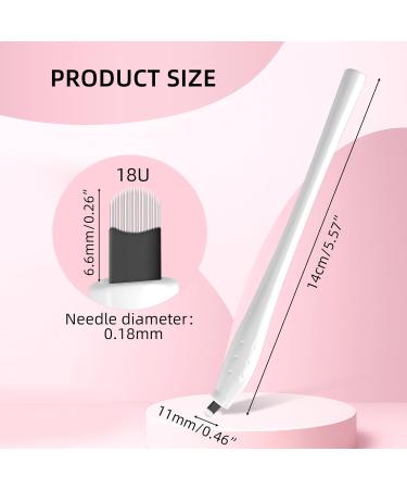  ATOMUS ATOMUS 10pcs Microblading Eyebrow Pen and Blade 18U Disposable Microblading Permanent Makeup Manual Pen Individual Package - Buy Online on GoSupps.com