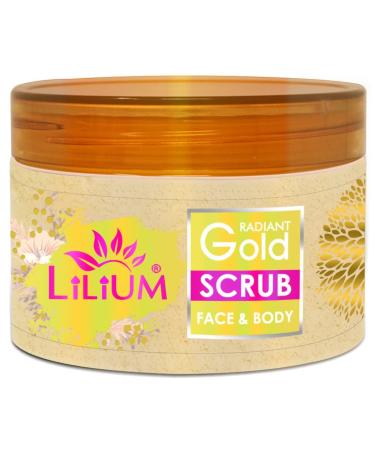 Face & Body Scrub With Gold Dust & Olive Oil Face Scrub for Acne Prone Skin | Gentle Exfoliating Scrub | Reduce Dark Spots | Face Scrub for Natural Skin Brightness -250 gm