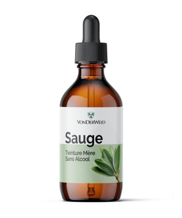 Vonderweid - Alcohol-free Mother Sage Tincture | Glycerin Extract | Sage Drops | Ultrasonic Extraction | Salvia Officinalis Food Supplement | Vegan, Alcohol-free | 100ml