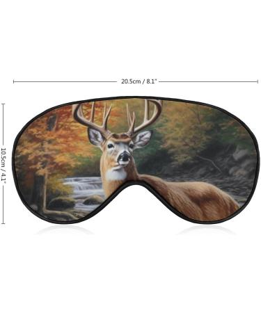 Elk Deer Sleep Eye Mask & Blindfold - Elastic Strap for Women Men - Ideal for Sleep, Travel, and Nap - Buy Online on GoSupps.com