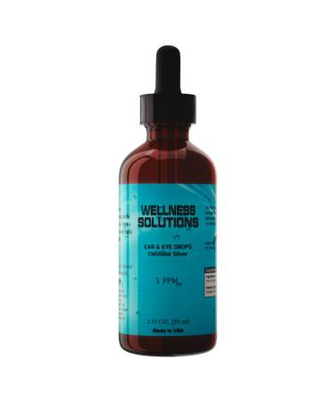 Wellness Solutions All Natural Ear  Eye Drops 2 oz Dropper Bottle Vegan and Gluten Free