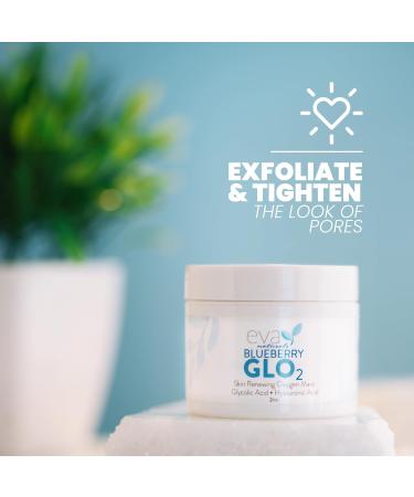 Eva Naturals GLO2 Oxygen Clay Masks - Exfoliating Anti-Aging Face Mask for All Skin Types - Hydrate & Restore Pore Minimizer - 2 Oz - Buy Online on GoSupps.com