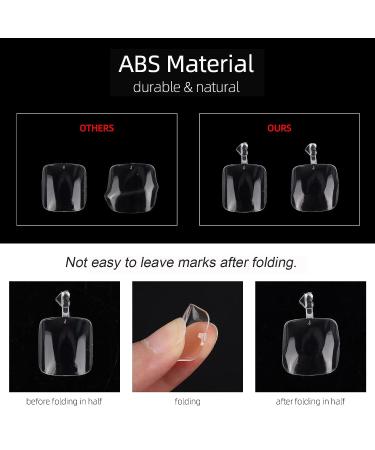550PCS Clear Acrylic Full Cover Fake Toe Nail Tips for DIY Nail Art - Buy Online on GoSupps.com