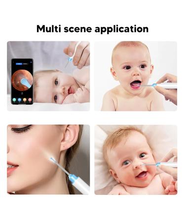 Yuyte Ear Cleaner - 2MP Wax Removal Tool with LED Light 360 Wide-Angle Lens Silicone Tip Dustproof & Waterproof - Buy Online on GoSupps.com