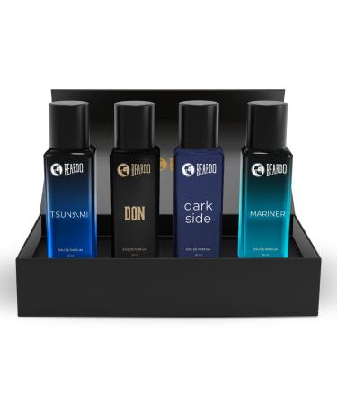 Beard'o Day Perfumes For Men & Women 4 x 20ml - Unisex Perfume Combo Long Lasting Perfumes - Fresh & Aquatic Fragrances