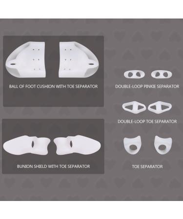 Magichome Toe Spreader - Hallux Valgus Correction Hammer Toe Splint & Bunion Relief | Comfortable White Design for All-Day Comfort - Buy Online on GoSupps.com