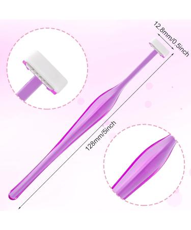 ANCIRS 24 Pack Eyebrow Trimmer Razors for Women - Stainless Steel T Shape Shaver Tool for Eye Brow - Facial Makeup Kit in Purple and Pink - Buy Online on GoSupps.com