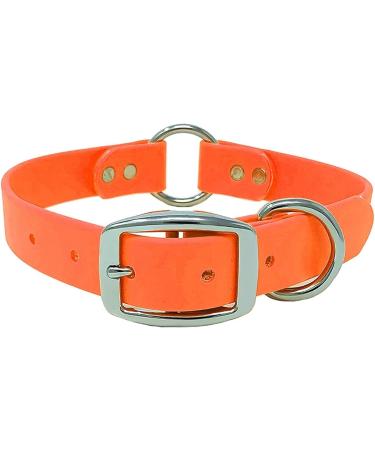 Regal Dog Products Dog Halfband waterproof for small medium -sized large dogs (orange) - collar for dogs with middle ring - dog collar for puppies medium -sized & large dogs medium
