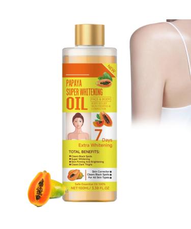 Soft 7 Oil, Soft 7 Turmeric Body Oil, Turmeric Super Whitening Body Oil, Soft 7 Turmeric Oil, Body Oil, Turmeric Body Oil For Face & Body (100 ml, Papaya)