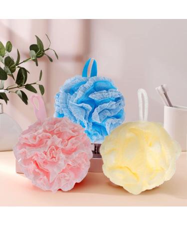 6pcs Bath Loofahs Shower Sponge - Exfoliating Bath Puffs for Men and Women in 6 Colors - Buy Online on GoSupps.com