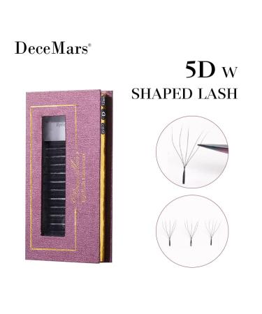 DeceMars 5D W Shaped Eyelash Extension | 8-14 Mix Black-C | 0.07mm Thickness - Buy Online on GoSupps.com