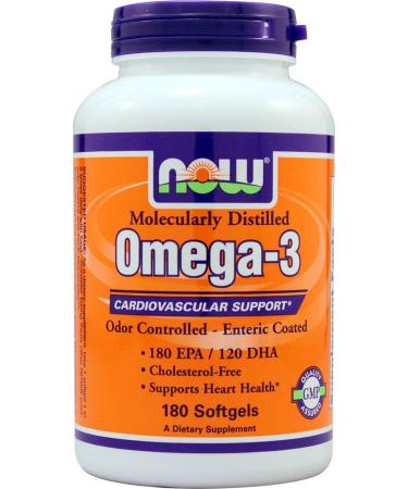 Now Foods Omega-3 Molecularly Distilled 180 Softgels