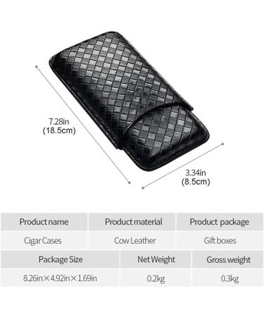 Portable Cigar Case Travel 3 Tube Humidor Classy Crocodile Pattern Leather Travel Cigar Case Cigar Storage Box Holds up to 3 Cigars Black - Buy Online on GoSupps.com