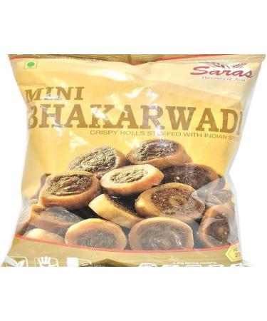 Saras Mini Bhakharwadi 200g (Pack of 10) | Crunchy and Flavorful Snack | Popular Indian Savouries | Treat for Every Occasions | Bite Sized Snack - Buy Online on GoSupps.com