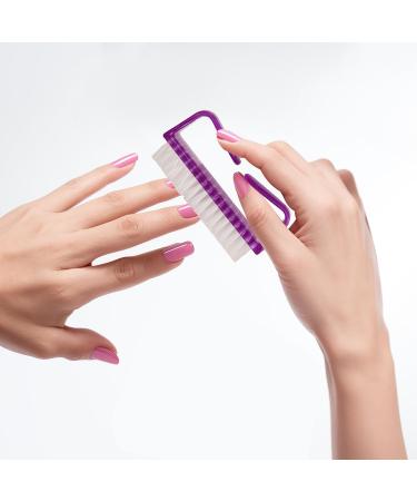 DUXMUZZ Nail Cleaning Brush Set - 4 Plastic Handle Scrubbing Brushes for Manicure and Nail Cleaning - Buy Online on GoSupps.com