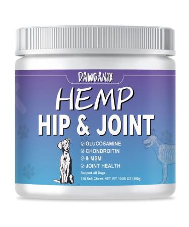 Hemp Hip and Joint Chews Glucosamine Chondroitin & Msm Joint Health Support for All Dogs Young or Senior