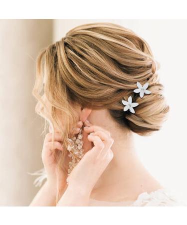 InSowni 128 Pack Silver Pearl Flower Rhinestone Wedding Hair Pins & Clips for Brides & Bridesmaids - Buy Online on GoSupps.com