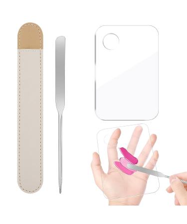 WLLHYF Stainless Steel Foundation Spatula | Korean Makeup Mixing Palette Picasso Spatula | Cosmetic Tool for Eye Shadow, Eyelash, Nail Art | Women Girls (Style A) - Buy Online on GoSupps.com