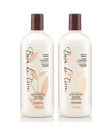 Bain De Terre Coconut Papaya Ultra Hydrating Shampoo/Conditioner Liter Duo