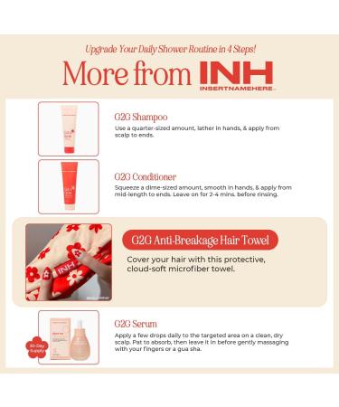 INH Microfiber Hair Towel Wrap | Quick Dry Anti-Frizz & Lint-Free | Soft Lightweight Super Absorbent Travel Towel for Women | Luxurious Floral Design - G2G Anti-Breakage 400gsm - Buy Online on GoSupps.com