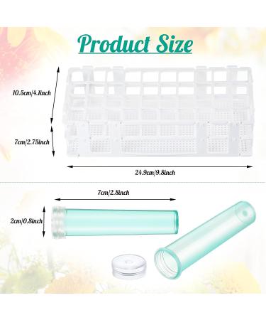 40 Piece Floral Tubes with Rack Holder for Flower Arrangements - Green 2.8 x 0.7 Inch - Buy Online on GoSupps.com