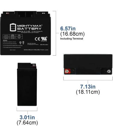Mighty Max 12V 18AH SLA Replacement Battery for Briggs & Stratton 193463GS - Worldwide Shipping Available - Buy Online on GoSupps.com