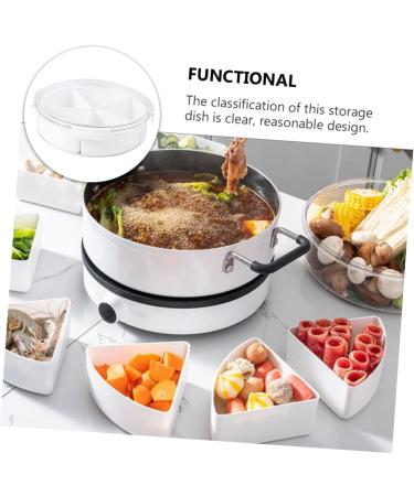 PRETYZOOM Dried Fruit Plate Lunchbox Plastic Fruit Bowl Dry Fruit Tray Candy Tray Convenient Plastic Plate 26X7.5CM White - Buy Online on GoSupps.com