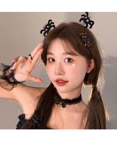 4 Pcs Spider Hair Clips Punk Spiders Shape Hair Barrettes Halloween Hairpin Gothic Spider Barrettes for Women Girls - Buy Online on GoSupps.com