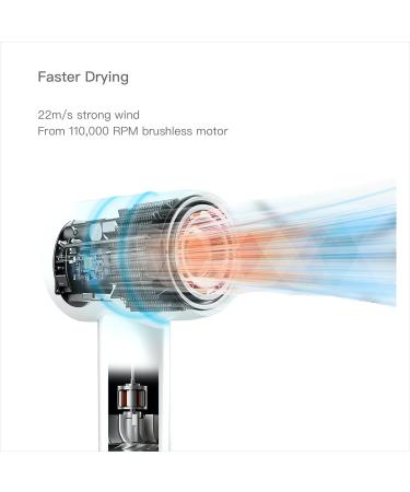 Buy Generic High-Speed Hair Dryer - 110 000 RPM Brushless Motor Ionic Technology Low Noise | Fast International Shipping - Buy Online on GoSupps.com