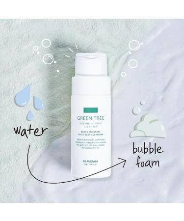 Green Tree Enzyme Powder Cleanser | Gentle Exfoliating Face Wash with Hyaluronic Acid for Dry Skin | Super-Hydrating Makeup Remover - Buy Online on GoSupps.com