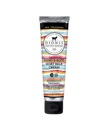 Dionis Goat Milk Skincare 3.3 oz Sea Treasures Scented Hand & Body Cream - Travel Size Hand Lotion For Hydrating & Moisturizing Dry Skin - Cruelty Free Cream Made In The USA - Paraben Free Formula - Buy Online on GoSupps.com