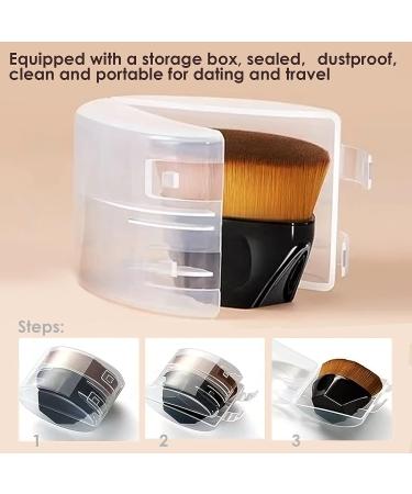 2pcs Flat Top Kabuki Foundation Brushes for Blending Liquid and Powder Makeup - Buy Online on GoSupps.com