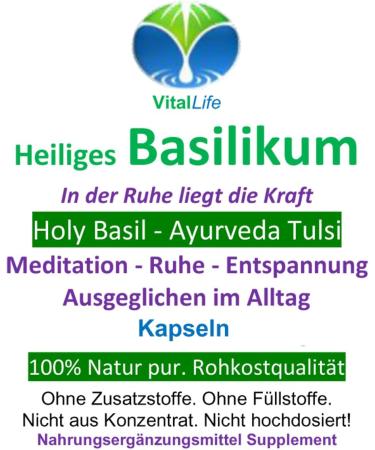 Buy Tulsi Basil 360 Capsules | Pure Ayurvedic Holy Basil for Meditation & Relaxation | Natural Additive-Free Indian Royal Herb - Buy Online on GoSupps.com