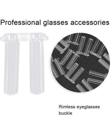 Zwindy 200 Transparent Plastic Glasses Plugs & 5 Glasses Repair Tools - Perfect for Borderless Glasses Fastening Accessories - Buy Online on GoSupps.com