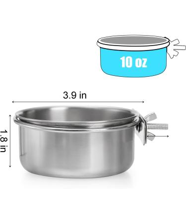 Okllen 4 Pack Bird Feeding Dish Cups Detachable Stainless Steel Bird Food Bowls with Clamp Bird Cage Feeder Hanging Pet Bowl for Chinchilla Parrot Cockatiel Conure Budgies Parakeet Small Animal - Buy Online on GoSupps.com