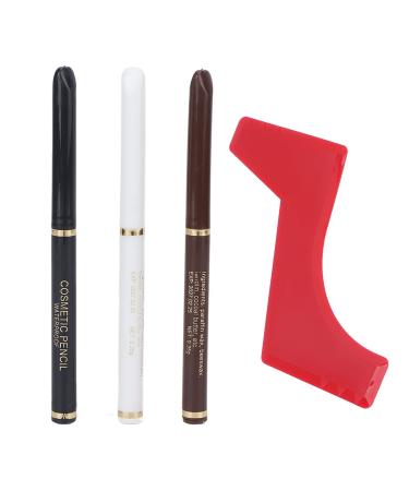 MIMEITOPA for beard shape template ergonomic design for precise cheek line neck line jaw line goatee sideburns styling waterproof long lasting mechanical pencil set with 3 colors