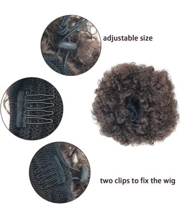 Short Kinky Curly Afro Puff Drawstring Ponytail Extension - Large 4# | Clip-In Bun Hairpiece for Women - Buy Online on GoSupps.com