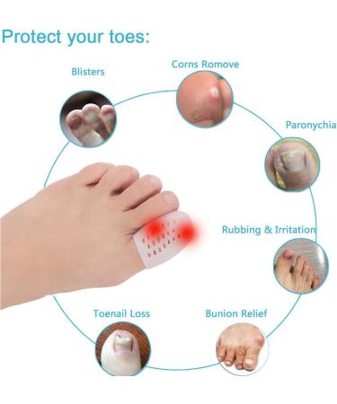 Metagio Toe Protection - 5-Piece Toe Caps & Bandage Pads for Pressure Relief & Comfort (4.3x1.7cm) | International Shipping - Buy Online on GoSupps.com