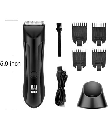 Buy Electric Body Hair Trimmer for Men Waterproof Ball Shaver Grooming Kit with USB Rechargeable Dock & Replaceable Ceramic Blade - Buy Online on GoSupps.com