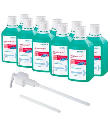 10x 500 ml Sch lke Desderman hand disinfectant 1x dosing pump