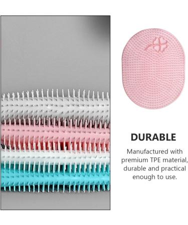 Beavorty Pink Silica Gel Shower Mat - 35x28cm Floor Pedals | Anti-Slip Water-Resistant Design for Home & Travel - Buy Online on GoSupps.com