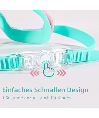 Buy Water Space Swimming Goggles for Kids 3-15 | Panoramic Anti-Fog Design | No Leak Swimming Goggles for Pool & Beach - Pink & Light Green - Buy Online on GoSupps.com