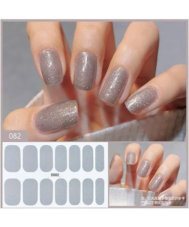 Elegant Glitter Solid Color Nail Wraps Stickers - Mother's Day Nail Polish Strips Kit (10 Sheets) - Buy Online on GoSupps.com