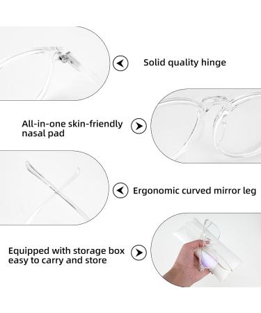 QDDFUFU Blue Safety Glasses - Lightweight Blue Light Filter Glasses for Men & Women | Eye Fatigue Relief | Portable with Glasses Bag - Buy Online on GoSupps.com